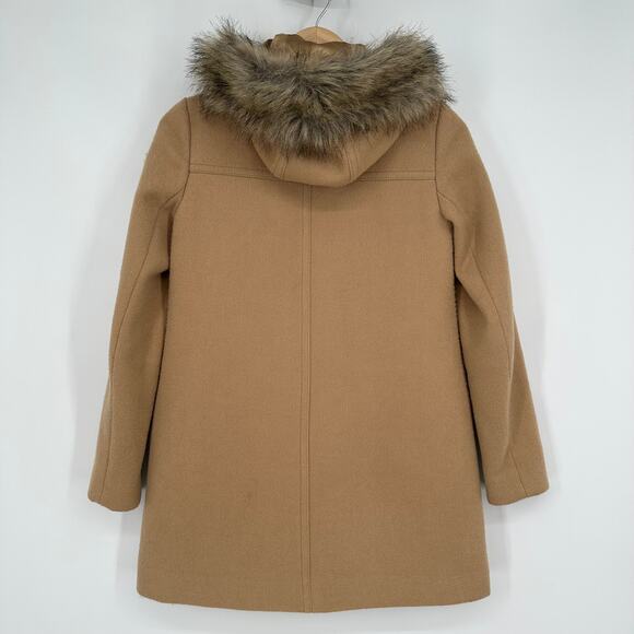 J. Crew New Chateau Parka Wool Blend Coat Hooded Faux Fur Jacket - Picture 8 of 16